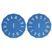 DYMARK POLY CLOCK FACE STENCIL A-Z 75mm  1389AZ75