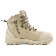 Bison Boot Xt Ankle Lace Up With Zip Stone Aus/7