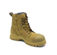 BLUNDSTONE BOOTS LACE UP WHEAT ZIP SIZE 10-1/2   992/10-1/2