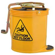 BUCKET MOP PLASTIC YELLOW 16L W/CAST OATES IW-005Y