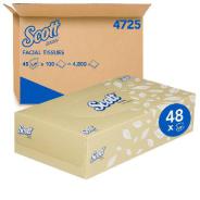 Facial Tissue 4725 100S Scott 2Ply Ctn 48