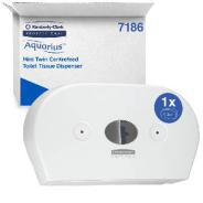 Dispenser Aquarius Mini Twin Centrefeed Toilet Tissue 7186 Suits 25252