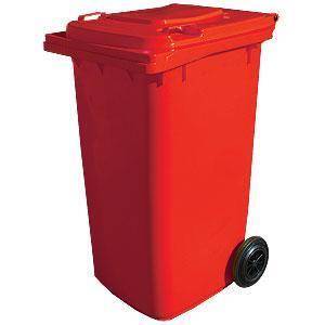 GARBAGE BIN 240LTR RED